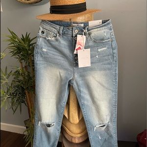 KanCan Button Fly!! Relaxed fit- perfect distressing - very flattering -7/27